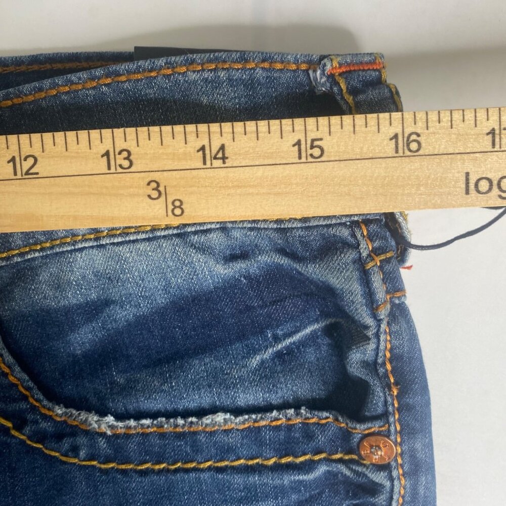 True Religion Ricki Jeans Mens Size 25X32 Dark Wash Relaxed Straight 207444‎ NWT - Picture 12 of 16